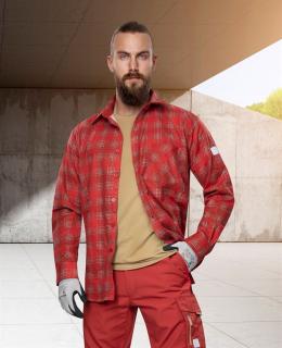 Pracovné odevy - flanelová bavlnená košeľa URBAN ARDON červená