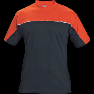 Pracovné odevy - Tričko EMERTON 155g UNI čierno/oranžové