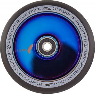 Striker Lighty Full Core V3 Black 110mm Wheel - Blue Chrome
