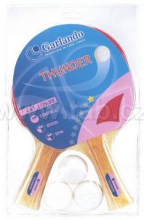 Garlando sada rakiet 2x THUNDER a 3x loptička (2x raketa na stolný tenis - hodnotenie * základný model a 3ks Meteor loptičiek)