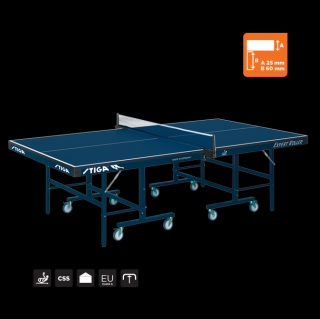 Stolný tenis Stiga Expert Roller CSS ITTF (hracia doska 25mm, ITTF turnajový stôl, poloautomatické skladanie, )