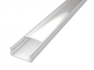 Nástenný profil pre LED pásiky N3 biely Profil + Nacvakávacie opálový kryt 1m