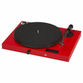 ProJect JukeBox E + OM5E  RED (Gramofón s phono predzosilňovačom, vložka: ORTOFON OM5e, Bluetooth, linkový vstup / výstup, rýchlosť: 33 alebo 45 rpm)