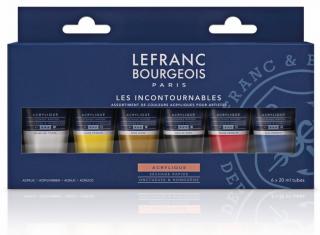 Akrylové farby LEFRANC BOURGEOIS Fine - sada 6 x 20 ml