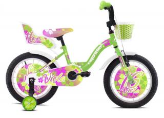 Detský bicykel Capriolo BMX 16  VIOLA růžovo-zelené