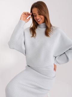 Dámsky pulover s rolákom MIREA Veľkosť: UNI, Farba: Sivá