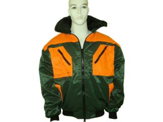Pilčícka bunda 3v1 (Lesnícka zeleno-oranžová bunda trojkombinácia)