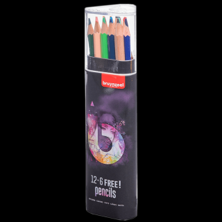 Sada farebných ceruziek Bruynzeel - Svetlé- 12 + 6 kusov! (Sada)