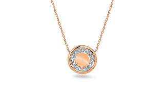 Briliantový náhrdelník z ružového zlata Balance 0.010 ct IZBR849RN