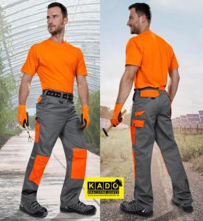Montérkové nohavice do pásu 2STRONG 02 ARDON sivo/oranžové (+)