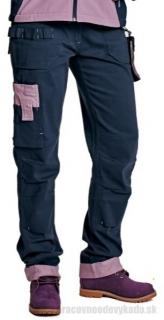 Pracovné odevy-dámske monterkové nohavice YOWIE ČERVA do pásu fialové
