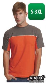 Pracovné odevy - Tričko DESMAN 155g šedo/oranžové