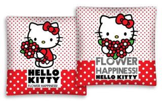 Povlak na vankúšik Hello Kitty kytičky 40/40 (detský vankúšik Hello Kitty)