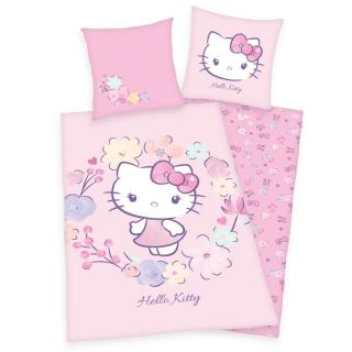 Obliečky Hello Kitty kvety 140/200, 70/90