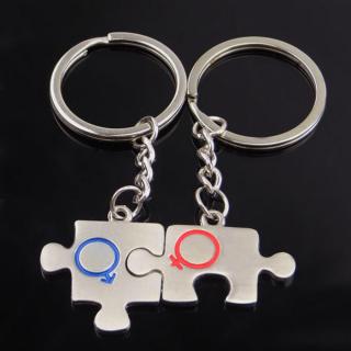 Kľúčenky pre dvoch, puzzle, symbol  Ona  a  On