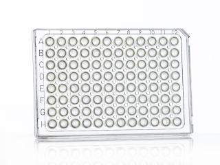 FrameStar® 96 Well Semi-Skirted PCR Plate With Upstand, ABI® Style Farba: clear wells, clear frame