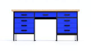 Kovový pracovný stôl MT6-9S Farebné prevednie: Modrá