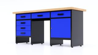 Kovový pracovný stôl MT6 Farebné prevednie: Modrá
