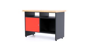 Kovový pracovný stôl SD1 Farebné prevednie: Červená