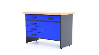Kovový pracovný stôl WB5 Farebné prevednie: Modrá