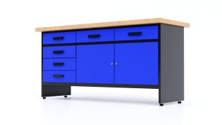 Kovový pracovný stôl WB6 Farebné prevednie: Modrá