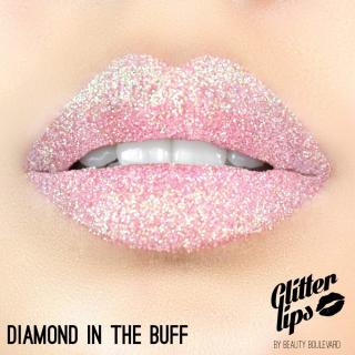 Glitter Lips, vodoodolné trblietky na pery - Diamond in the Buff 3,5ml