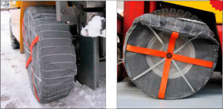 Textilné Snehové reťaze na pneumatiky 6,00 x 9, 6,50 x 10 , 21 x 8 - 9