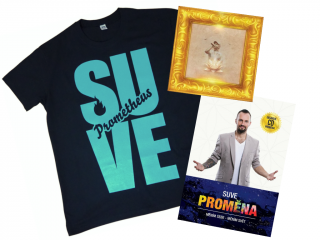Pack - Kniha + CD + Tričko CD: Prometheus I., Veľkosť trička: L, Výber trička: Biele Prometheus pochodeň