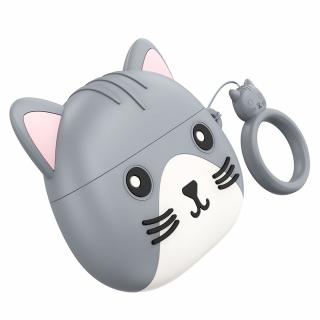 Detské HOCO bluetooth slúchadlá True wireless EW46 šedá mačka