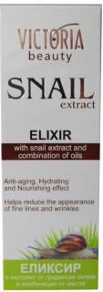 Victoria Beauty Snail extract Omladzujúci pleťový elixír so slimačím extraktom, kyselinou hyaluronovou a vzácnymi olejmi ,30 ml