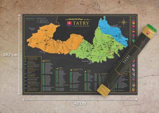 Stieracia Mapa Vysoké Tatry Malá - Veľkosť A3