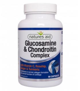 Natures Aid Glucosamine & Chondroitin Complex so zázvorom a kurkumínom 90 kapsúl
