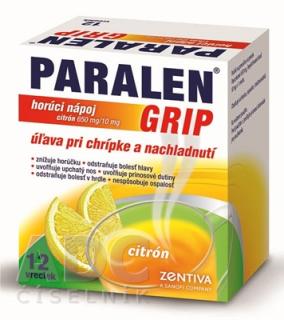 Paralen Grip horúci nápoj citrón 12 vrecúšok