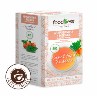 Foodness BIO čaj Ashwagandha a Moringa 20ks/1,2g  bylinkový čaj