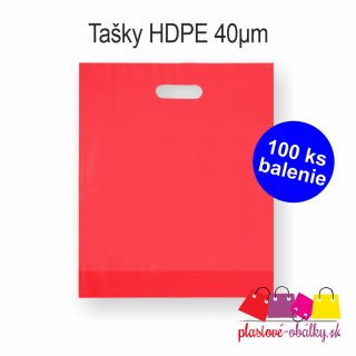 Tašky HDPE Balenie: 100 ks balenie, Farba: Červená, Rozmer: 300 x 350 mm