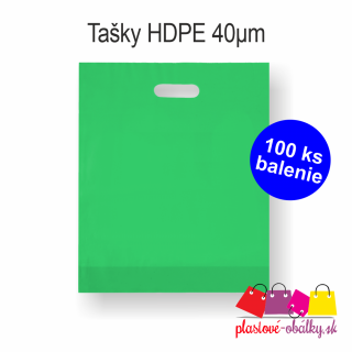 Tašky HDPE Balenie: 100 ks balenie, Farba: Zelená, Rozmer: 300 x 350 mm