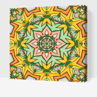 Maľovanie podľa čísiel - Mandala2 Veľkosť: 80x80cm, Rám: S vnútorným rámom
