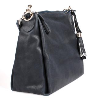 Luxusná kožená kabelka Gianni Conti 2764778 modrá Faba: modrá