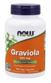 NOW Graviola - Annona, 500 mg, 100 rastlinných kapsúl