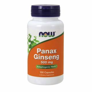 NOW Panax Ginseng (ženšen), 500 mg, 100 kapsúl