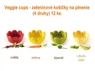 Veggie cups - zeleninové košíčky na plnenie (4 druhy) 12 ks