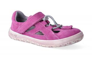 Barefoot sandálky Jonap - B9S ružová slim Vnútorná dĺžka: 160, Vnútorná šírka: 67, Veľkosť: 24