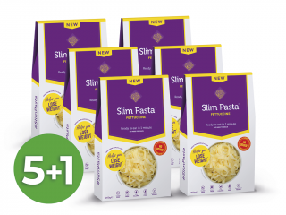 Výhodný balíček konjakových fettuccine Slim Pasta bez nálevu 5+1 zadarmo