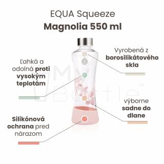 Sklenená fľaša EQUA Squeeze - Magnolia 550 ml