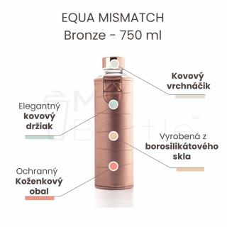 Sklenená fľaša s uzáverom EQUA MISMATCH - Bronze 750 ml