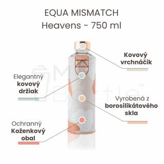 Sklenená fľaša s uzáverom EQUA MISMATCH - Heavens 750 ml