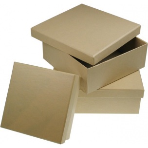 Štvorcový box z kartónu - vyberte (polotovary z kartónu)