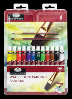 Akvarelový blok s farbami Royal Langnickel (Blok pre akvarel spolu s farbami (12x12ml) a štetcami)
