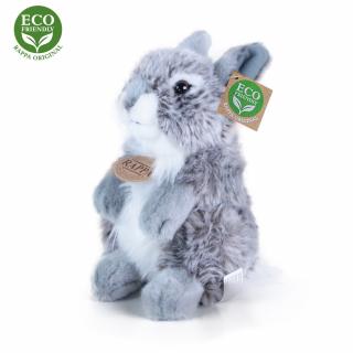 Plyšový zajac šedý sediaci 20 cm, ECO - Friendly