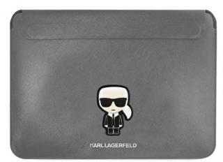 Karl Lagerfeld Saffiano Ikonik Computer púzdro 16  Silver